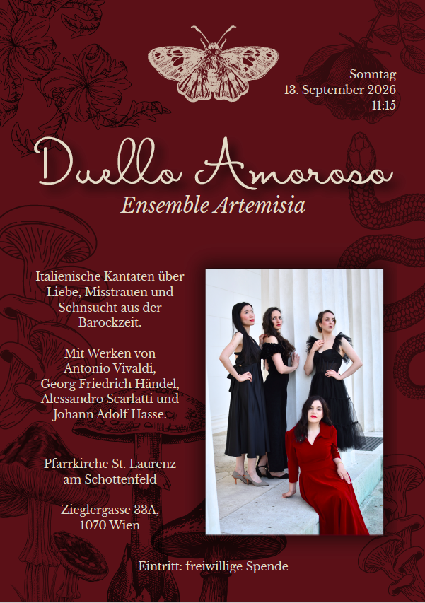 Sonntag, 13.09.2026 Duello Amoroso - Ensemble Artemisia
